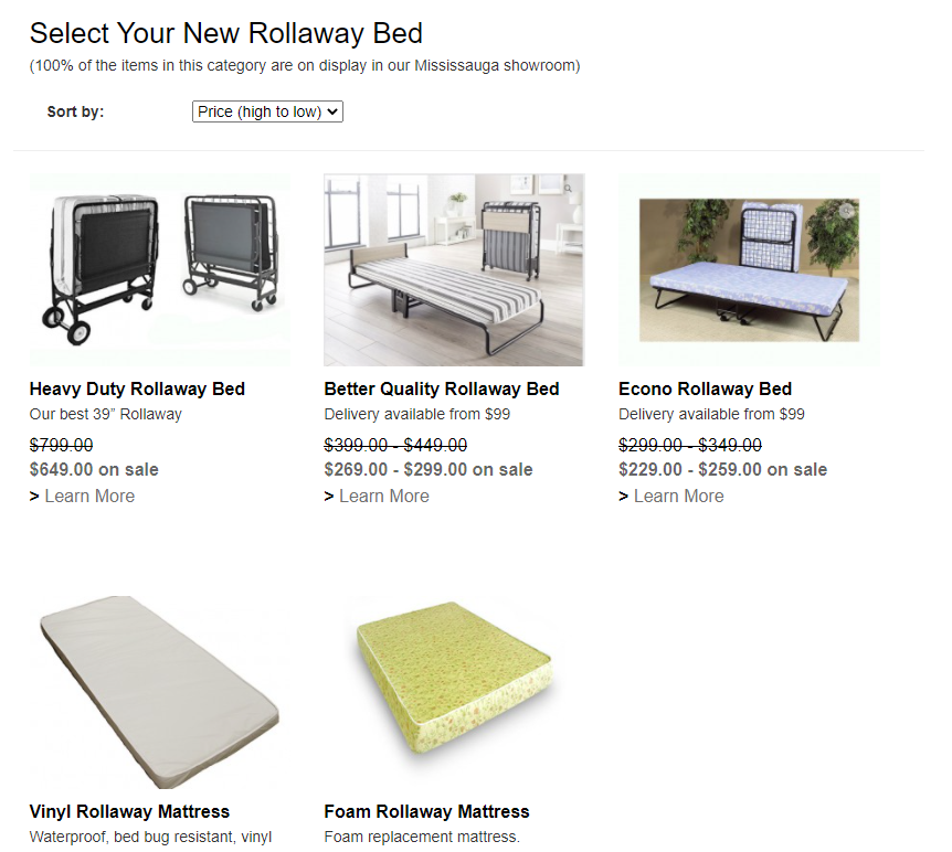 Can you deliver a rollaway bed on the same day we buy it? Blog Nine